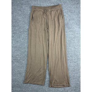 ODODOS Pants‎ Womens Small Brown Wide Leg Lounge Stretch Drawstring Pockets Soft